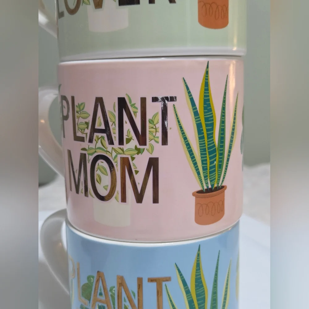 🌿 Coco+Lola Plant Lover+ Mom+ Dads Pastel Lover Mugs Set of 3 🌸 Spring Garden - Picture 4 of 10